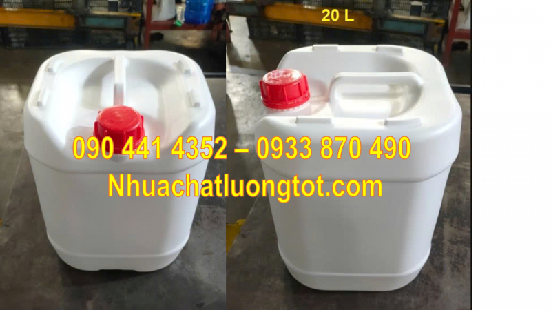 Sản xuất can nhựa 10 lít đựng xăng, can nhựa 20 lít vuông tại Củ Chi,  Bình Chánh