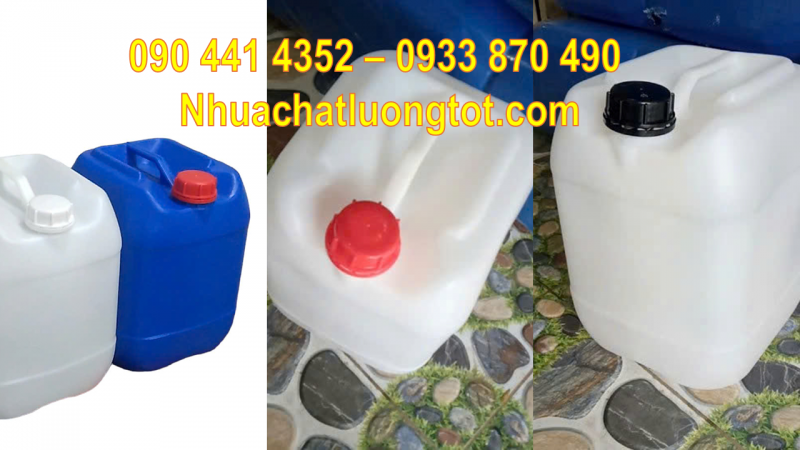 Sản xuất can nhựa 10 lít đựng xăng, can nhựa 20 lít vuông tại Củ Chi,  Bình Chánh