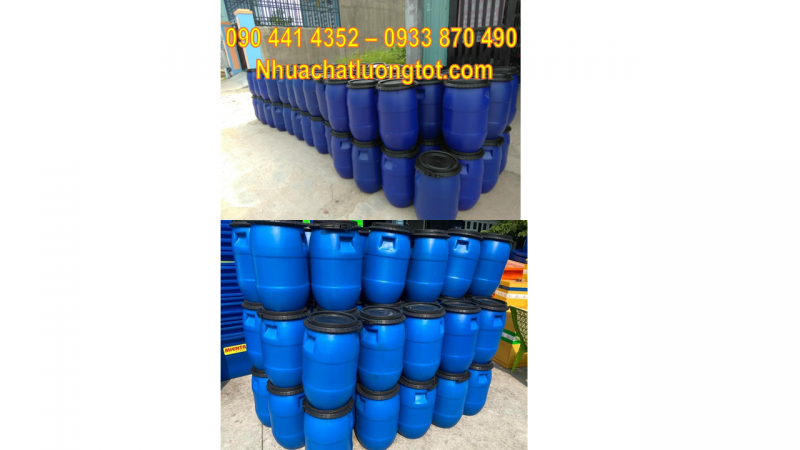 Thùng phuy nhựa 120 lít nắp hở, thùng phuy nhựa nắp hở đai sắt có chắn chắn không? 