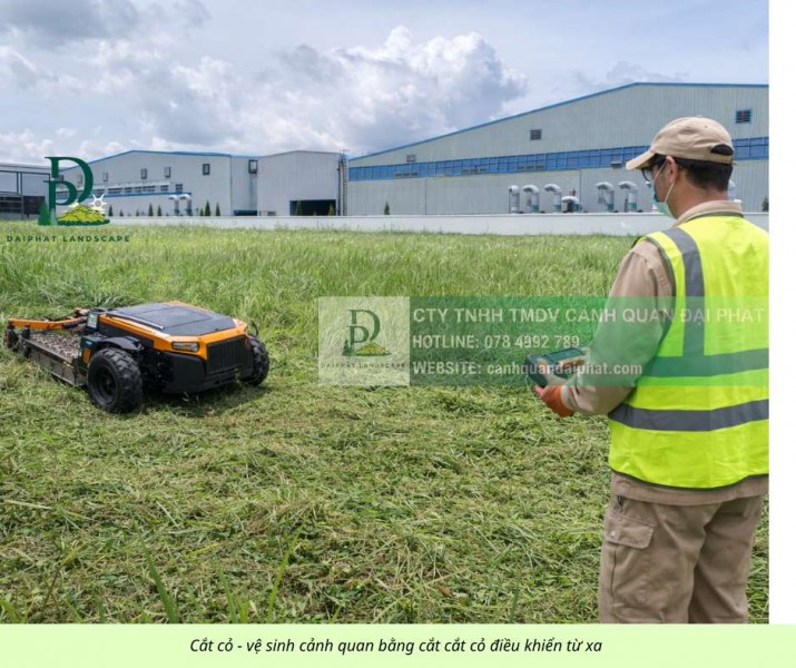 Dịch vụ cắt cỏ, dọn dẹp cảnh quan công ty, nhà xưởng tại Đồng Nai