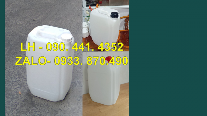 Can nhựa 10 lít đựng thuốc nhuộm, can nhựa 20 lít đựng thuốc diệt nấm mối