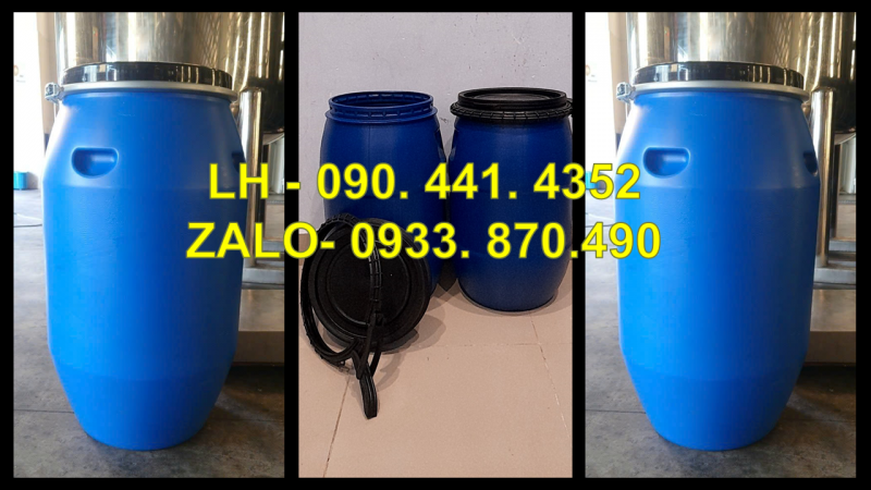 Cung cấp thùng phuy nhựa 120 lít đựng hóa chất may mặc, màu nhuộm vải