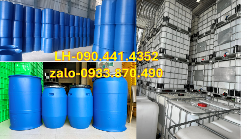 Thùng phuy 220 lít mới, thùng phuy nhựa 120 lít tuổi thọ trên 5 năm