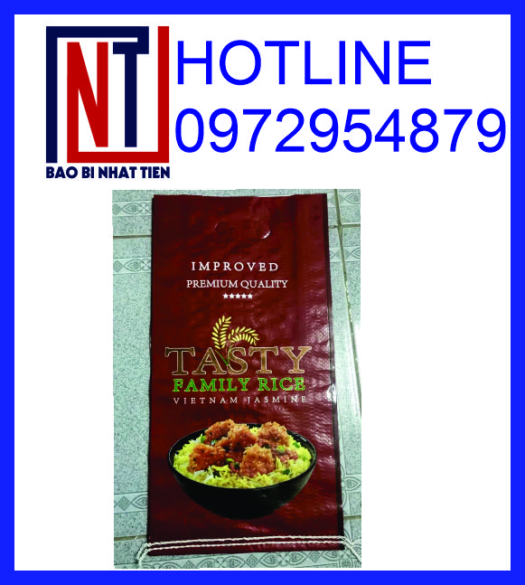 Sản xuất bao PP dệt đựng gạo, chuyên cung cấp bao PP dệt đựng gạo in ấn theo yêu cầu