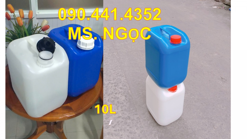 Can nhựa 30 lít xanh đựng hóa chất chống uv, can nhựa 25 lít đựng HCl (N/L) 