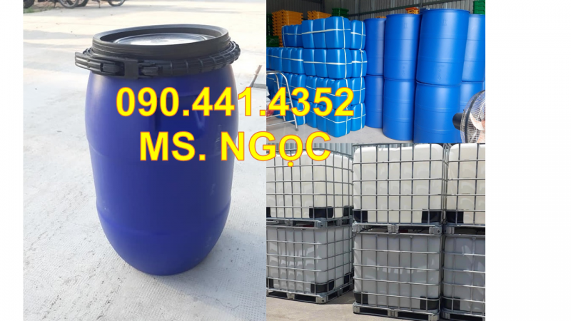 Thùng phuy nhựa 220 lít giá bao nhiêu, thùng phuy nhựa 120 lít đựng nông sản đông lạnh 