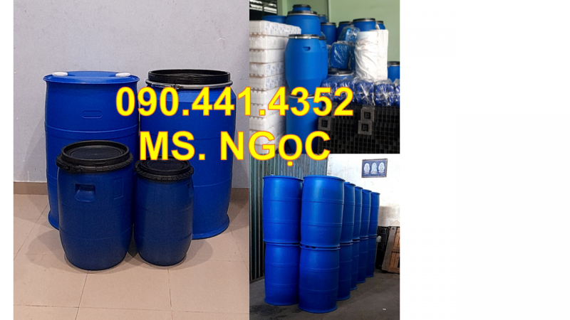 Thùng phuy nhựa 220 lít giá bao nhiêu, thùng phuy nhựa 120 lít đựng nông sản đông lạnh 