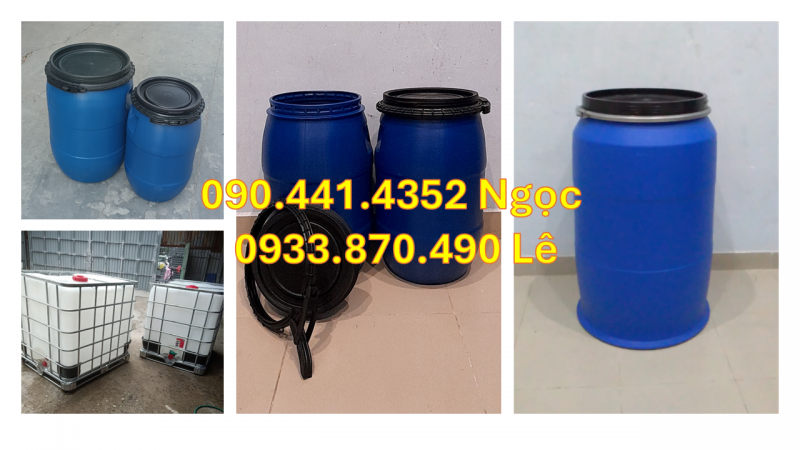 Có bán thùng phuy nhựa đựng hóa chất 30 lít – 220 lít mới Bắc – Trung – Nam 
