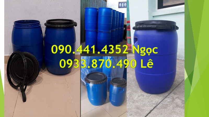 Giá thùng phi nhựa 50 lít đựng dược liệu, thùng phuy nhựa 30 lít đựng tá dược 
