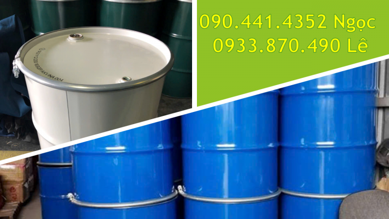 Vỏ thùng phi sắt đựng hóa chất lỏng 220 lít, thùng phuy sắt 220 lít đựng axit 