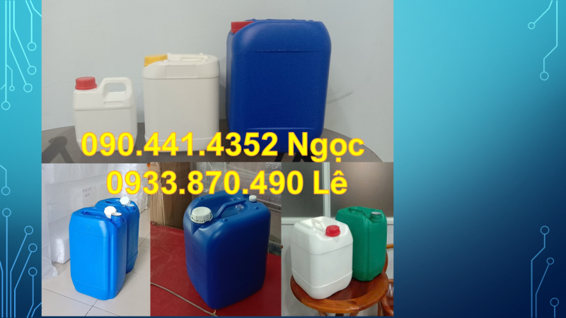 Can nhựa 30 lít vuông màu mới đựng hóa chất đặc dụng, can nhựa 25 lít màu đỏ 