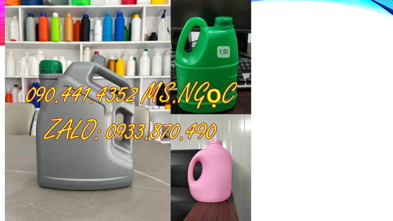 Can nhựa 2 lít đựng thuốc trừ sâu, can 2 lít tròn đựng si rô pha chế, can nhựa 5 lít đựng thực phẩm