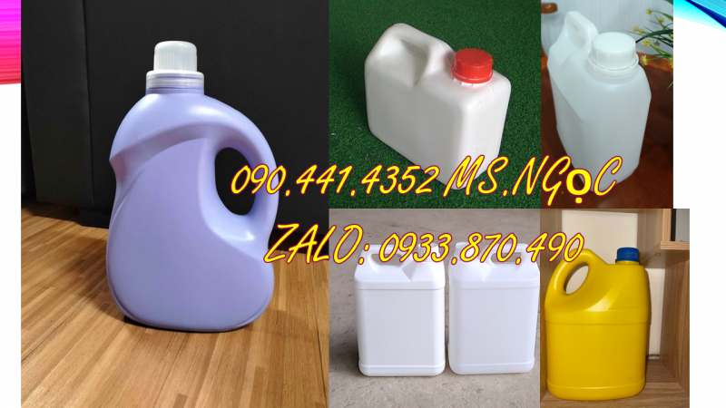 Can nhựa 2 lít đựng thuốc trừ sâu, can 2 lít tròn đựng si rô pha chế, can nhựa 5 lít đựng thực phẩm