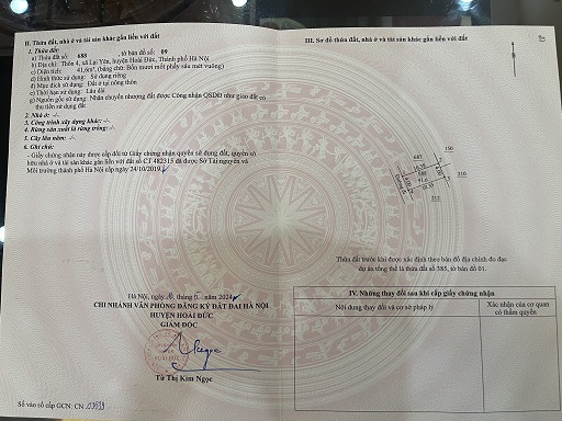 BÁN ĐẤT THỔ CƯ – ĐỒNG ỐC, LẠI YÊN – VỊ TRÍ ĐẸP, Ô TÔ VÀO NHÀ