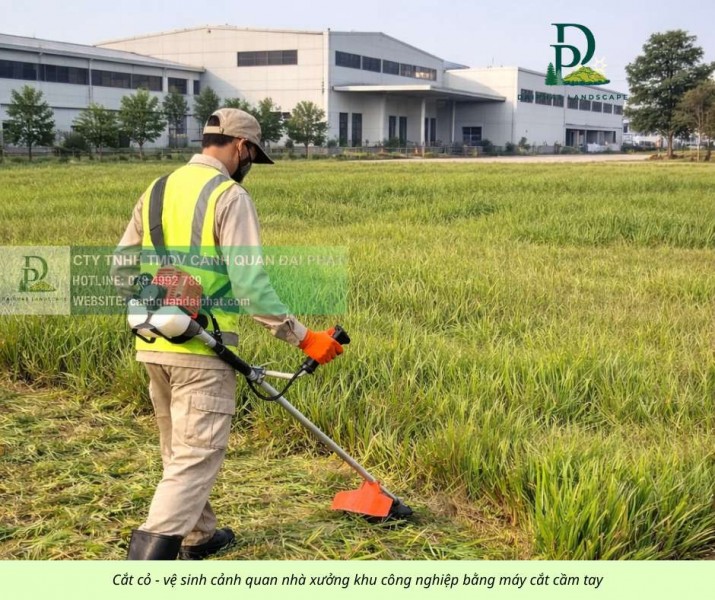 Dịch vụ cắt cỏ – dọn dẹp cảnh quan nhà máy Đồng Nai TPHCM