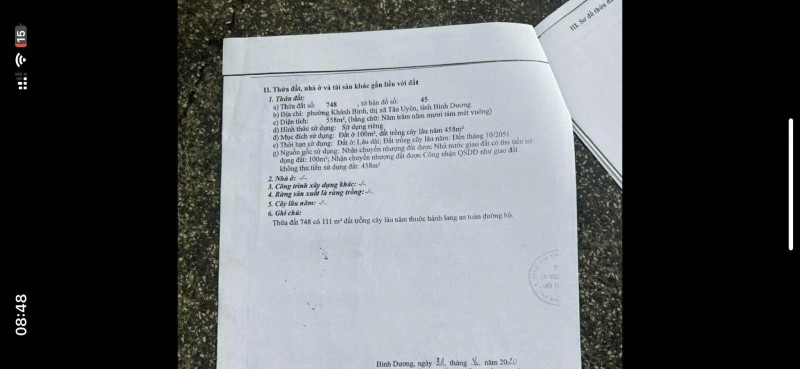 ĐẤT ĐẸP – GIÁ TỐT  – CHÍNH CHỦ CẦN BÁN tại Khánh Bình - Tân Uyên - Bình Dương
