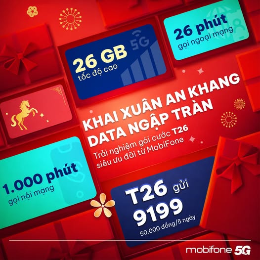 Du xuân thêm trọn vẹn với gói cước T26 cùng MobiFone