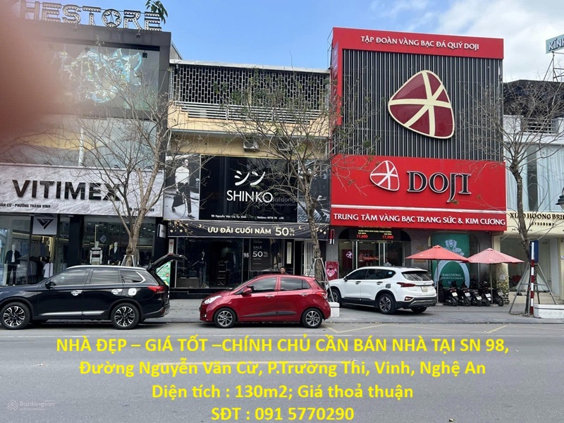 NHÀ ĐẸP – GIÁ TỐT –CHÍNH CHỦ CẦN BÁN NHÀ TẠI SN 98, Đường Nguyễn Văn Cừ, P.Trường Thi, Vinh, Nghệ An