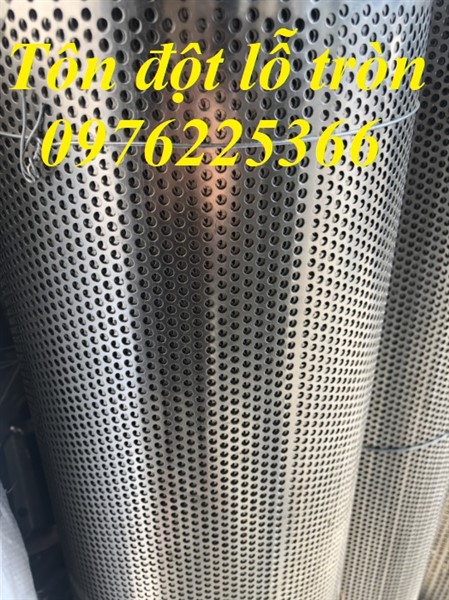 Tôn đột lỗ dày 0.5mm lỗ 4, lỗ 5, lỗ 6, lỗ 8, lỗ 10