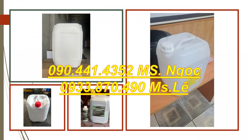 Cung cấp can nhựa 20l đựng chất tẩy rong rêu, can 25 lít màu xanh vuông 