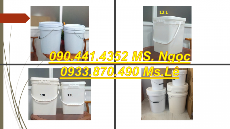 Xô nhựa 22 lít đựng dầu nhớt, thùng nhựa 30 lít tròn đựng sơn nội thất 