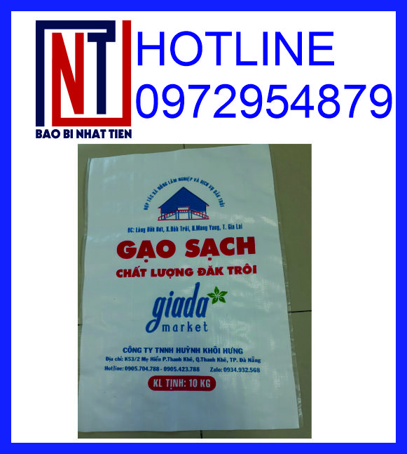 Sản xuất in ấn bao PP đựng gạo 10kg giá cạnh tranh