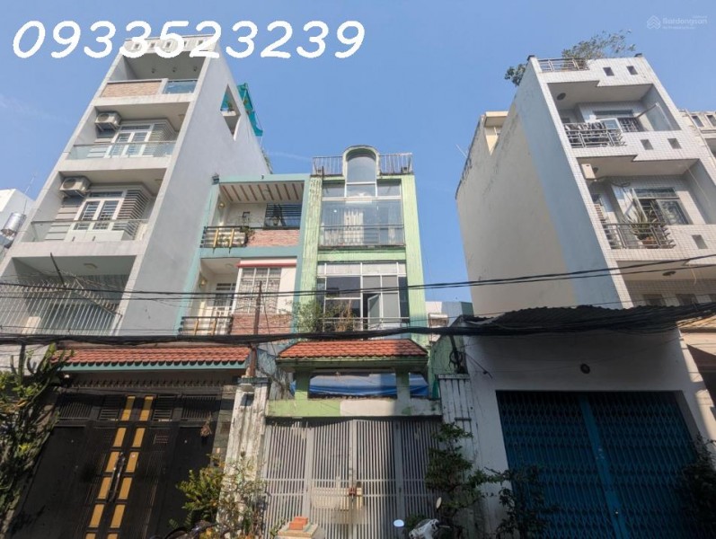 Căn nhà mặt tiền đường 8m KD buôn bán - DT 4m x 23m - 4 tầng - chỉ 9,8 tỷ - gần chợ Phạm Văn Bạch