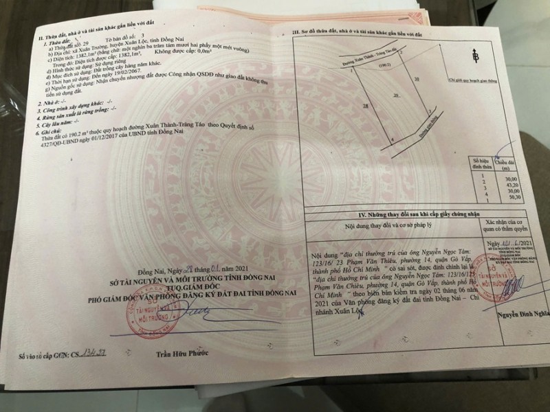 CHÍNH CHỦ BÁN 3 LÔ ĐẤT LIỀN KỀ Mặt Tiền Đường Xuân Thành - Trảng Táo - Xuân Trường - Xuân Lộc -