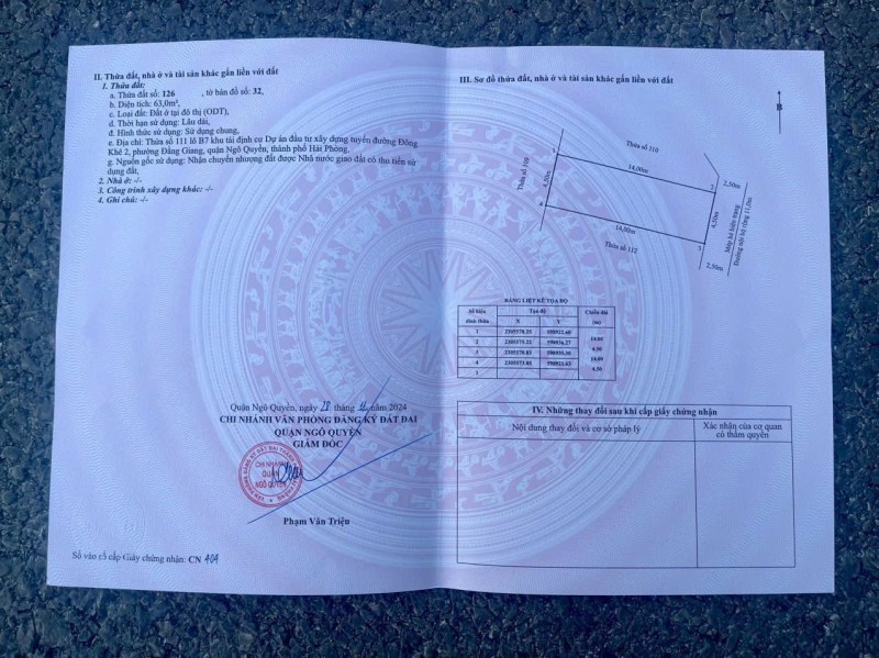 BÁN ĐẤT TĐC CÂY ĐA KHU B7 – HẢI AN – VỊ TRÍ ĐẸP – GIÁ 85 TRIỆU/M²