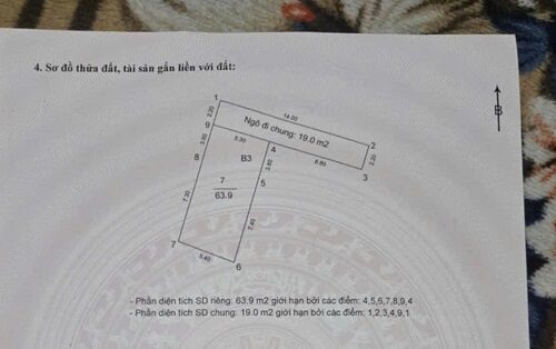 BÁN NHÀ – TRƯỜNG CHINH, THANH XUÂN – VUÔNG NỞ HẬU – 63.9 M2 – 20.5 TỶ
