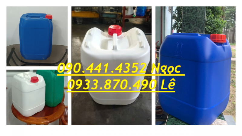 Can nhựa chứa 25 lít thuốc nhuộm, can nhựa 30L đựng chất tẩy rửa máy móc 