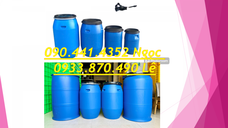 Bán thùng phi nhựa 60 lít đựng nước muối, thùng phuy nhựa 120 lít đựng nước rửa rau củ 
