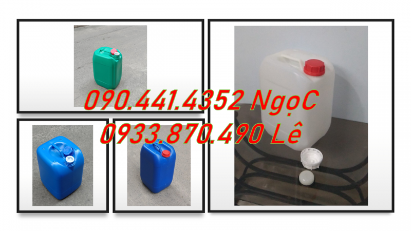 Can nhựa 20 lít mới dày 1kg250, can nhựa 25 lít chống ọc, can nhựa 30 lít đựng hóa chất 