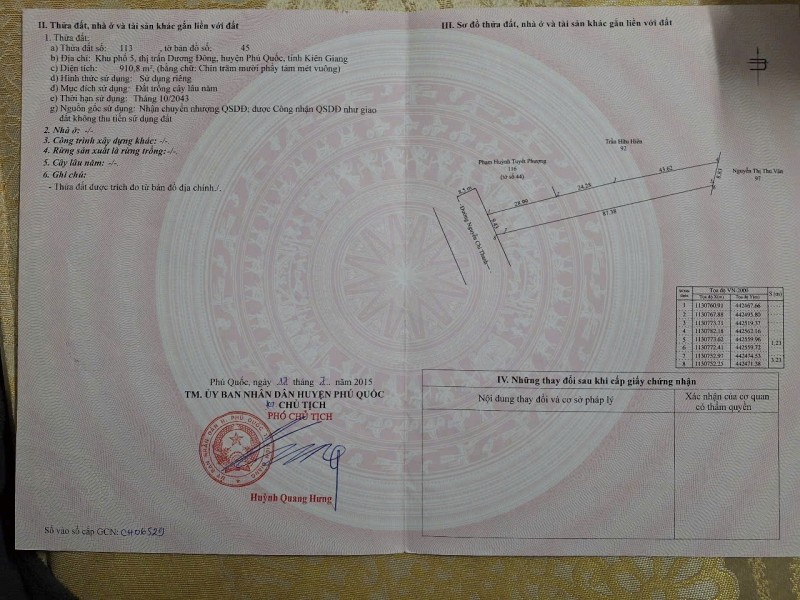 HOT BÁN NHANH LÔ ĐẤT TIỀM NĂNG full thổ cư tại KP5, Đ.Nguyễn Chí Thanh, Đặc Khu Phú Quốc, An Giang