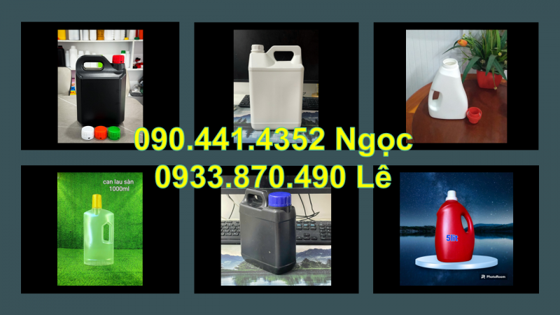 Can nhựa 5 lít ngành thú y, bình nhựa 2 lít đựng thuốc diệt côn trùng, chất oxy hoá