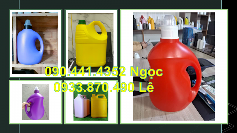 Can nhựa 5 lít ngành thú y, bình nhựa 2 lít đựng thuốc diệt côn trùng, chất oxy hoá