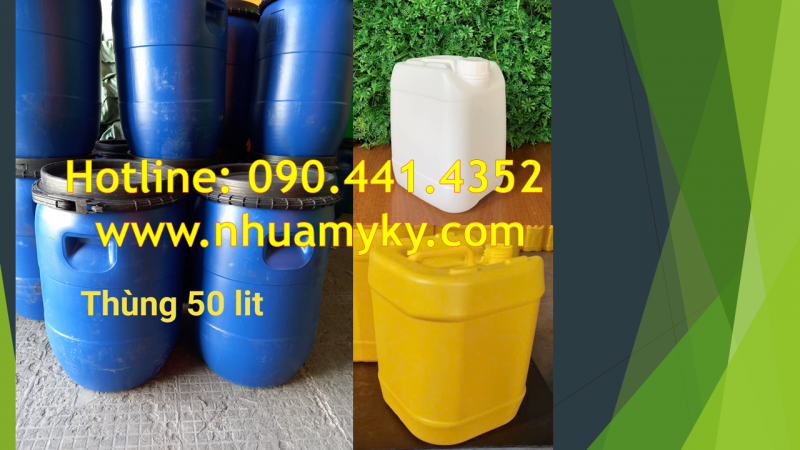 Gía can nhựa 20L vuông, can nhựa 25 lít đựng dung môi 