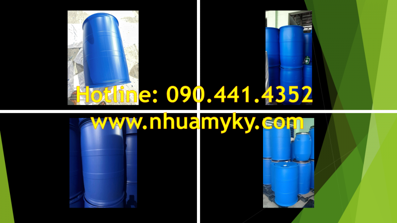 Thùng phi nhựa 50 lít đựng chất rắn, thùng phuy 30 lít lên men thực phẩm 