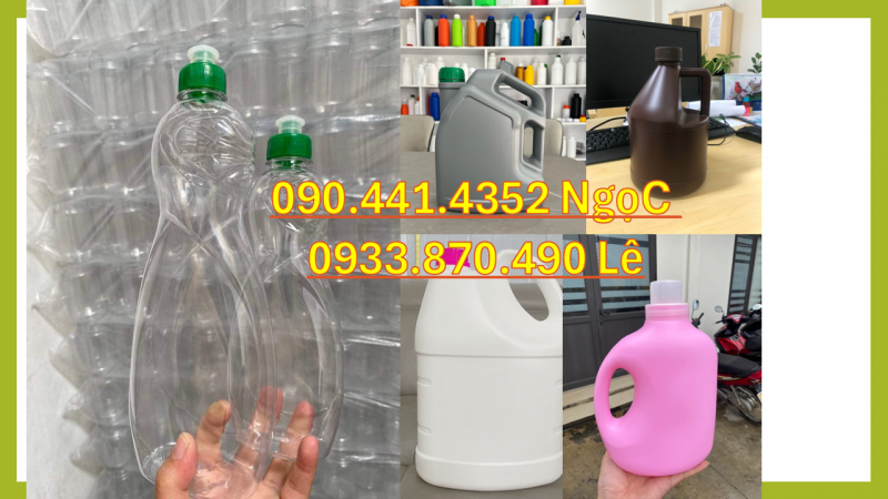 Can nhựa 0.5 lít đựng hóa chất sửa xe máy, can nhưa 1 lít đựng chất rửa động cơ 