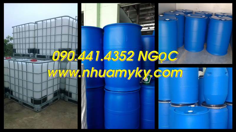 Cung cấp thùng phi nhựa 220 lít nắp hở, thùng phuy nhựa 120 lít muối dưa cà 