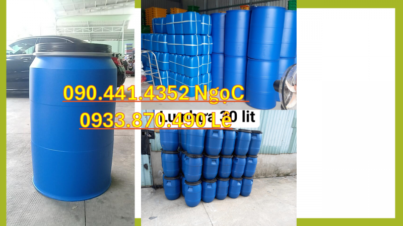 Cung cấp thùng phi nhựa 220 lít nắp hở, thùng phuy nhựa 120 lít muối dưa cà 
