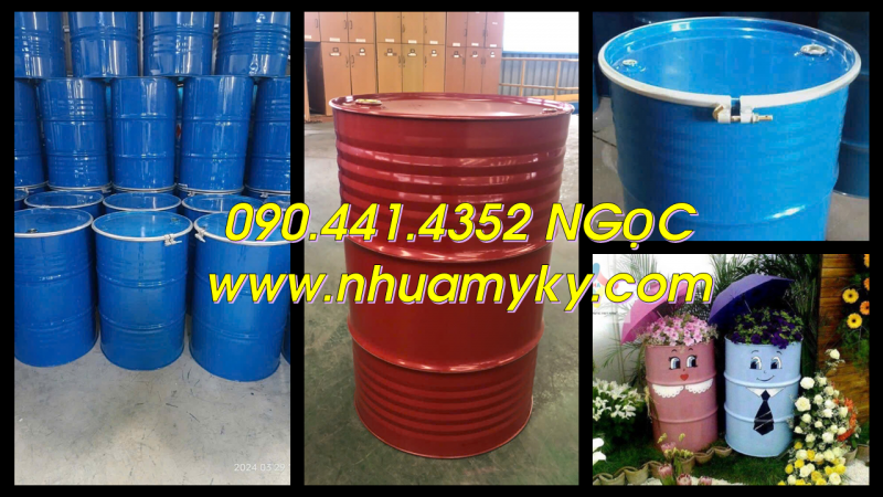 Cung cấp thùng phuy sắt 220 lít nắp kín, thùng phuy sắt nắp hở giá cạnh tranh 