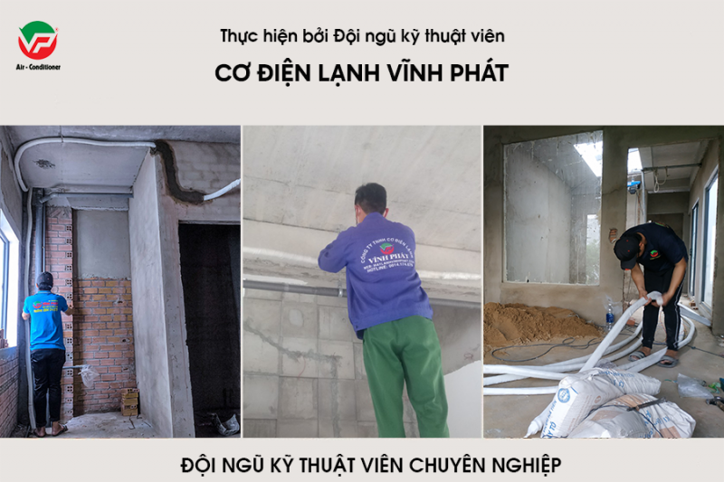 Dịch vụ chuyên thi công ống đồng Điều hòa âm tường giá rẻ nhất Thủ Đức – TPHCM