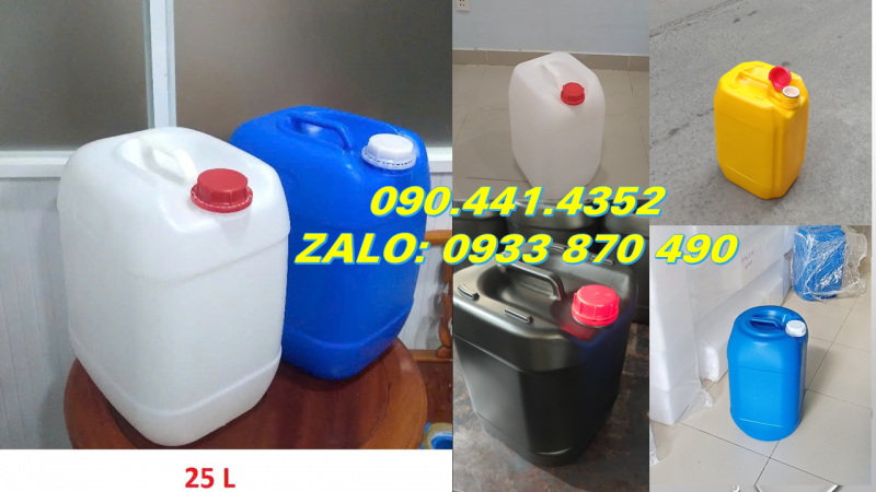 Can nhựa 30 lít đựng dầu công nghiệp, can nhựa 25 lít đựng hóa chất sinh khí 