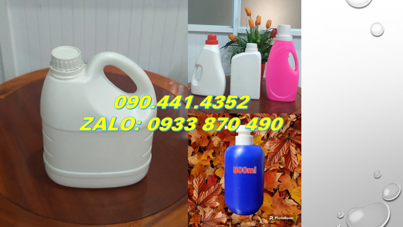 Can nhựa 5 lít đựng bảng nguyên liệu hóa học, bình nhựa 2 lít đựng gel