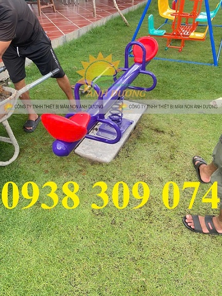 Bập bênh lò xo ngoài trời trẻ em, bập bênh đòn ngoài trời