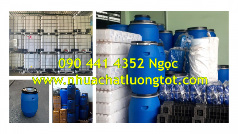 Chuyên bán thùng phuy nhựan 30 lít đựng hóa chất, vỏ thùng phuy nhựa 50 lít