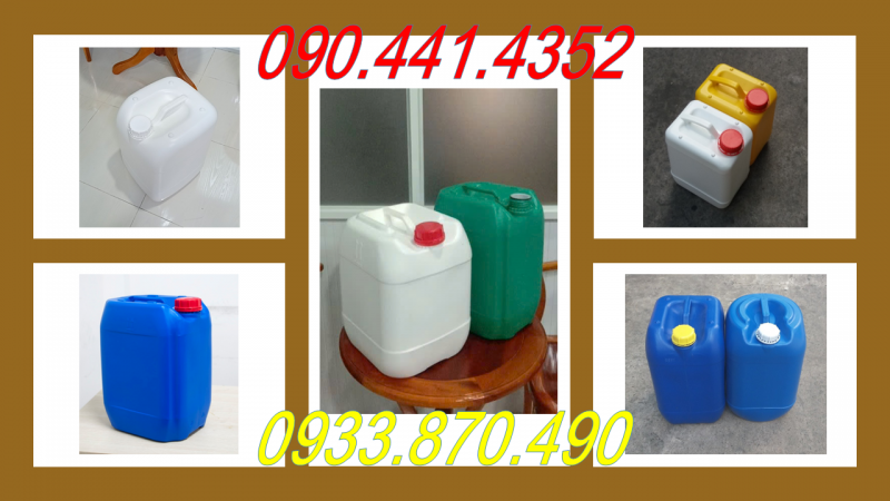 Can nhựa 10 lít đựng hóa chất xuất khẩu, thùng nhựa 20 lít đựng bazơ 