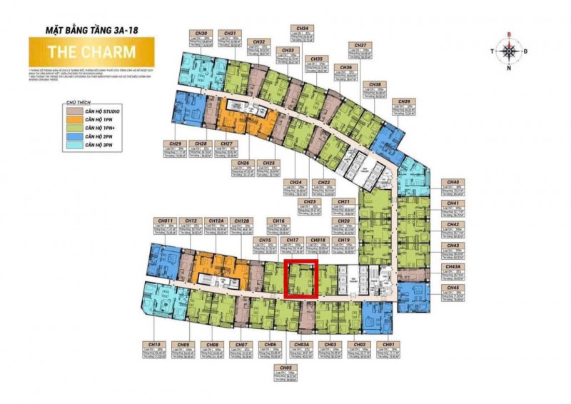 BÁN CĂN HỘ CH0617 – 1PN+  TÒA THE CHARM – CHARMORA CITY NHA TRANG, Khánh Hoà