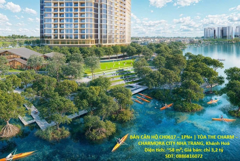 BÁN CĂN HỘ CH0617 – 1PN+  TÒA THE CHARM – CHARMORA CITY NHA TRANG, Khánh Hoà